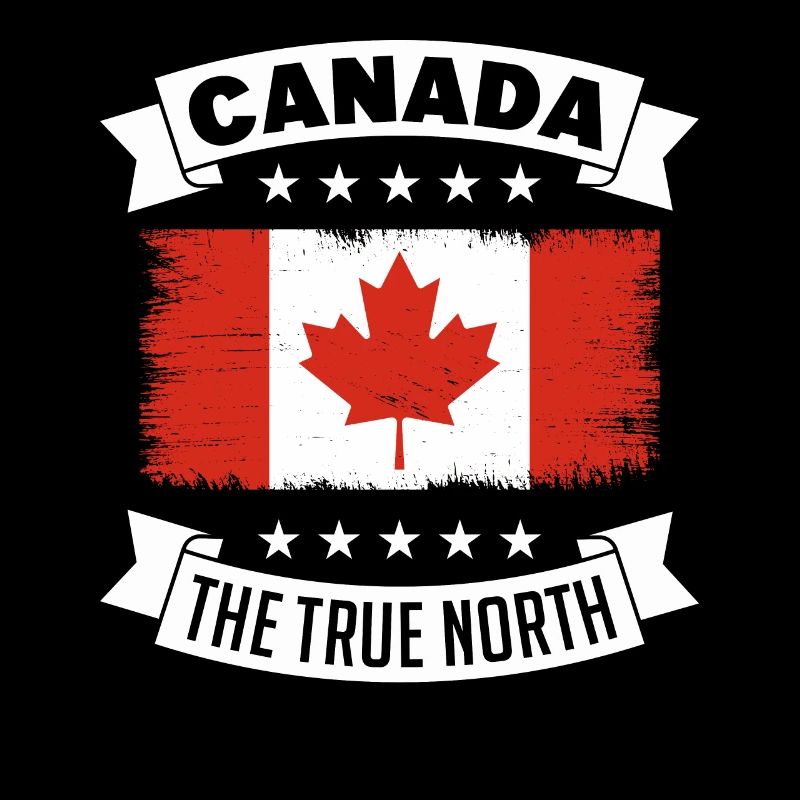 Canada Maple Leaf The True North Vintage Retro
