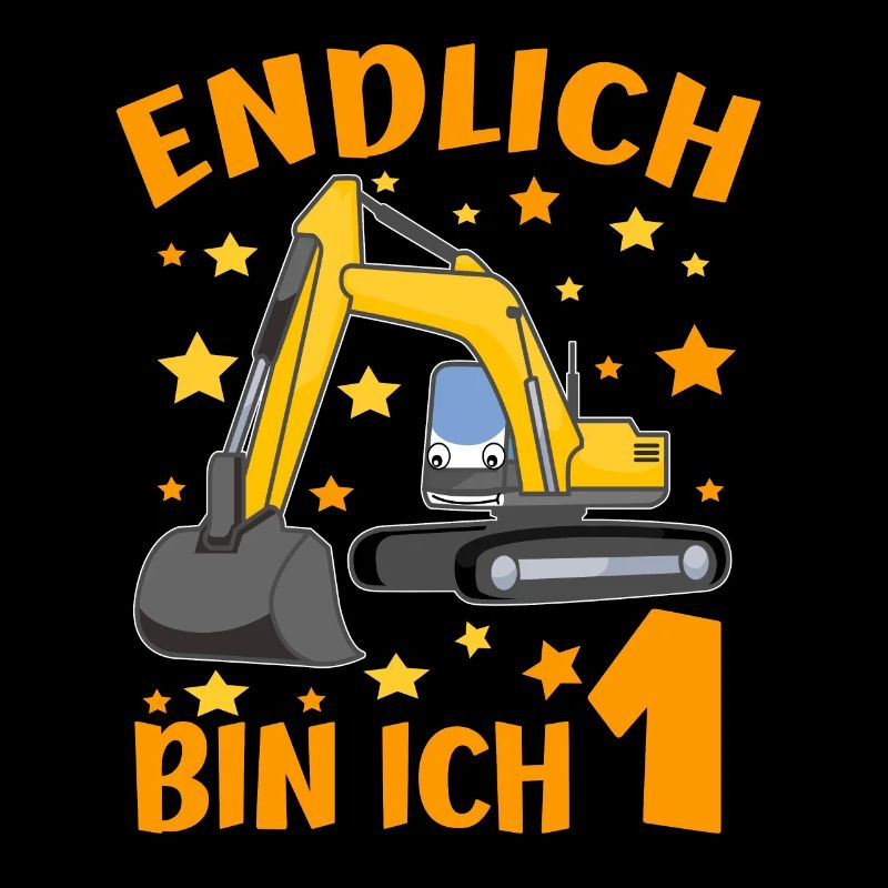 1. Geburtstag 1 Jahr Geburtstag Bagger Geschenk