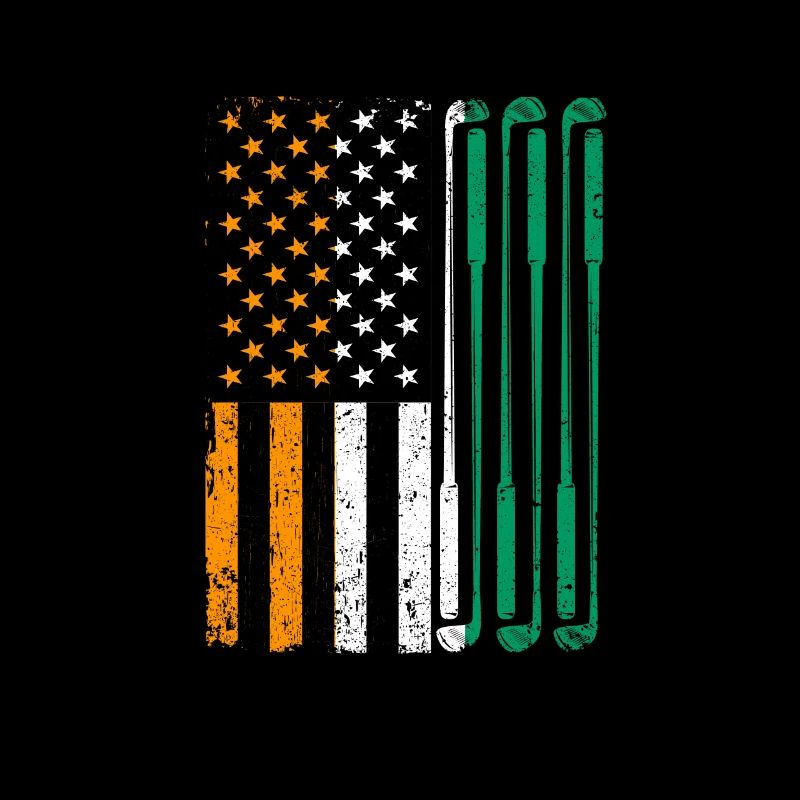 Irish American Flag Golfer St. Paddy