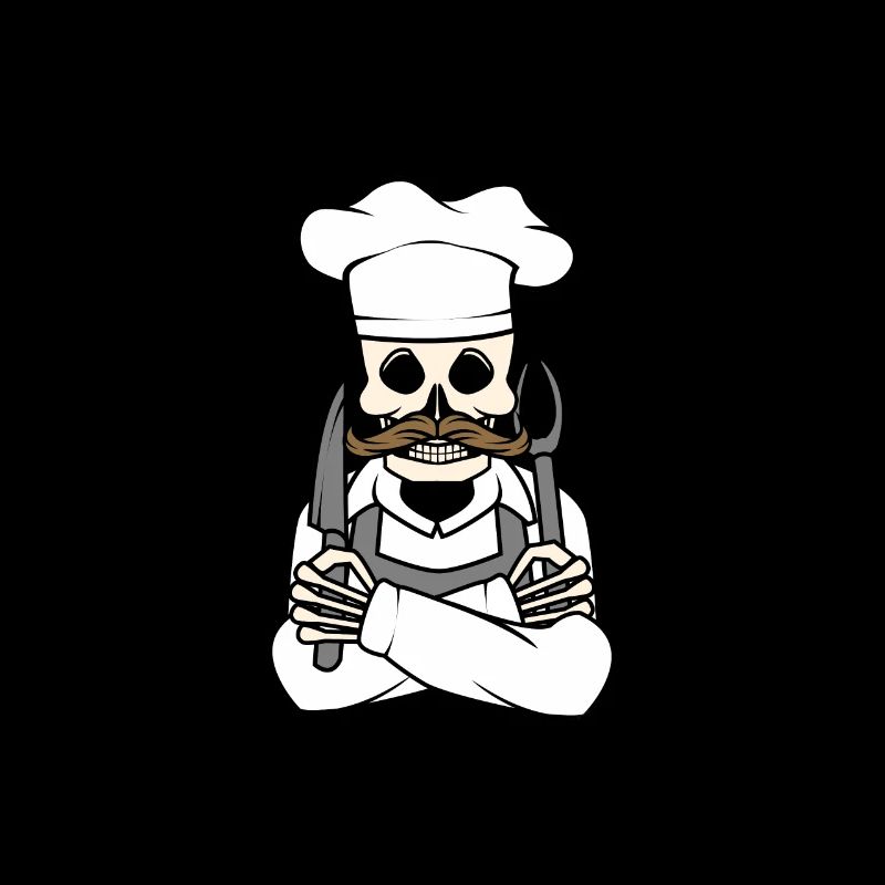 Funny Scary BBQ Skeleton Summertime Horror Spooky