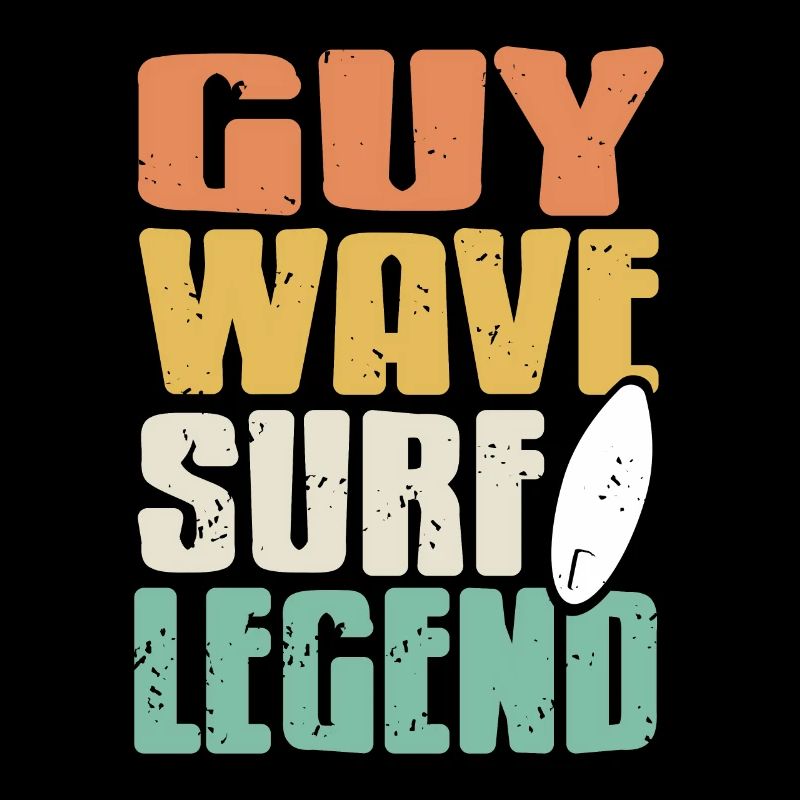 Guy Wave Surf Legend Retro Surfing T-Shirt Present