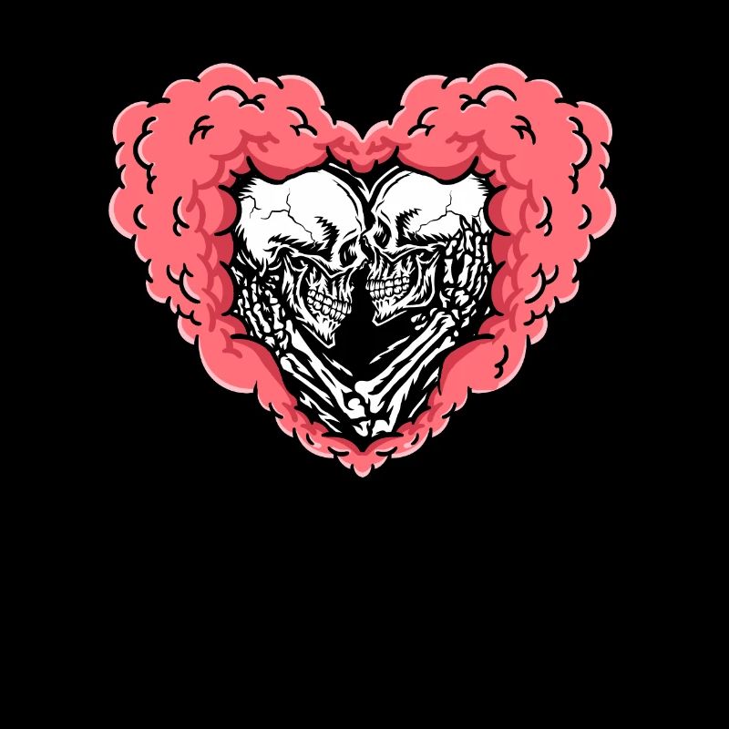 True Love Last Gothic Bones Skeleton Roses Death