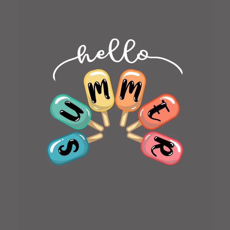 Hello Summer Eiscreme Eis Essen Sommen Eisdiele