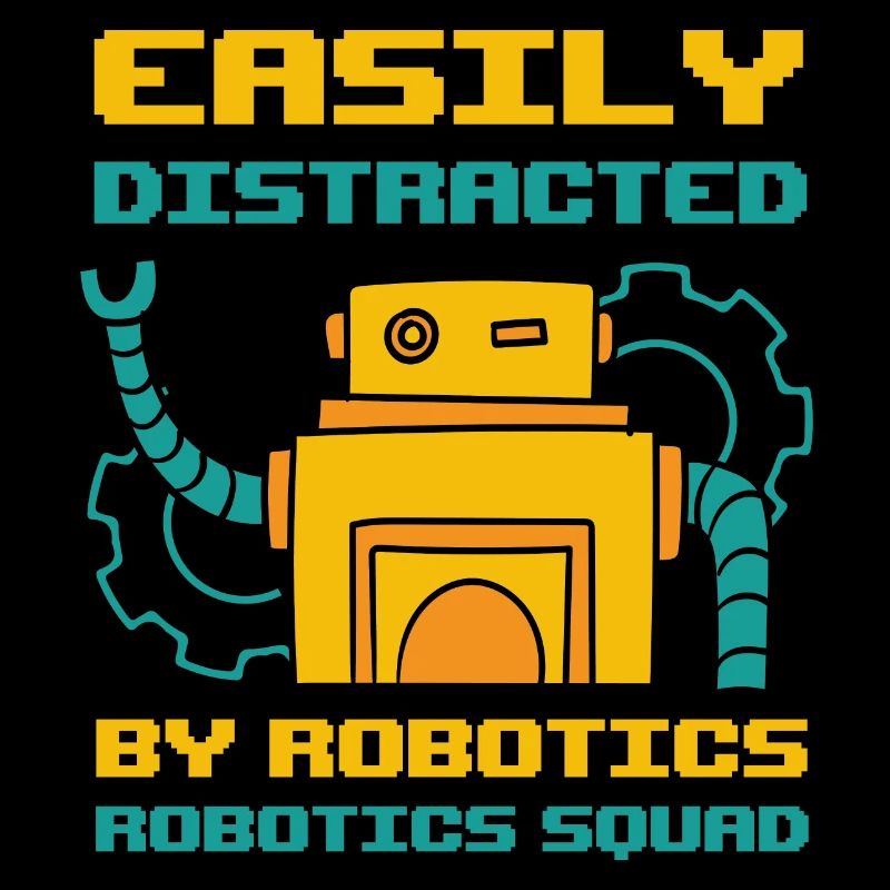 Abgelenkt von Robotik Ironic Robot Engineering
