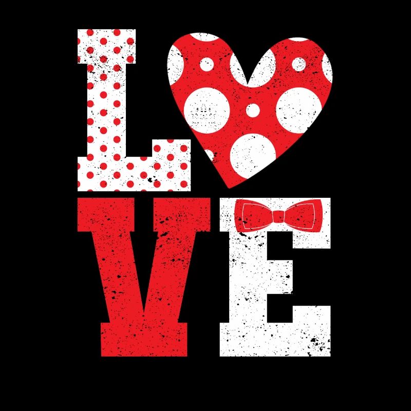 Polka Dot Love Heart Fly Saint-Valentin Couples