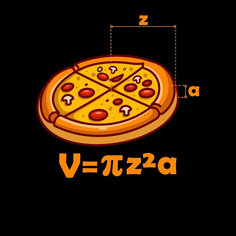 Pizza Volume Nerd Geek Math Equation