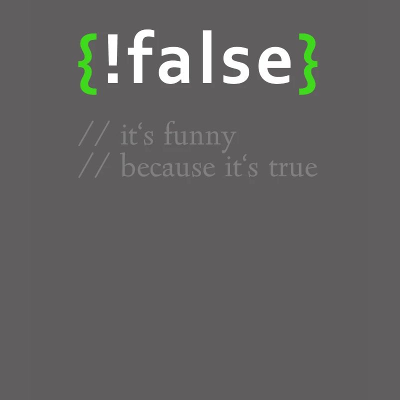 ! False - Programme informatique de programmeur de codage amusant