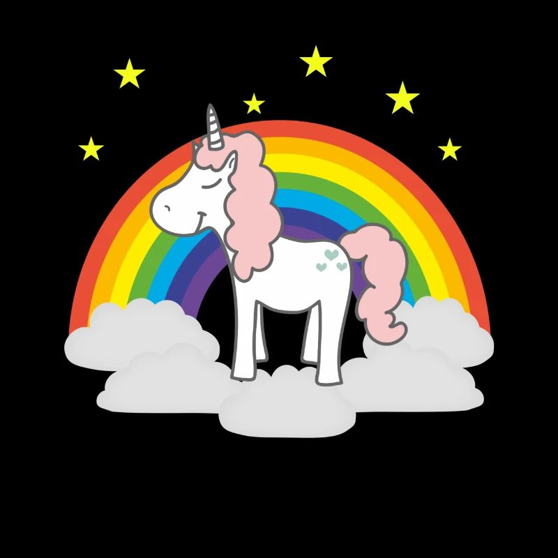Einhorn auf Regenbogen