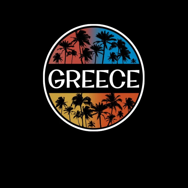 Greece Stylish Vacation Souvenir Palm Tree