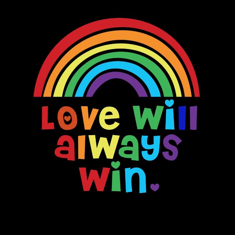 Liebe wird immer gewinnen Pride Rainbow LGBT Zitat Spaß