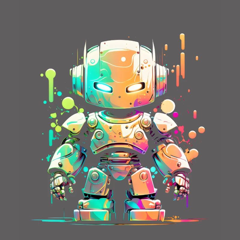 Retro Robot Cute Robotic Engineer Technology