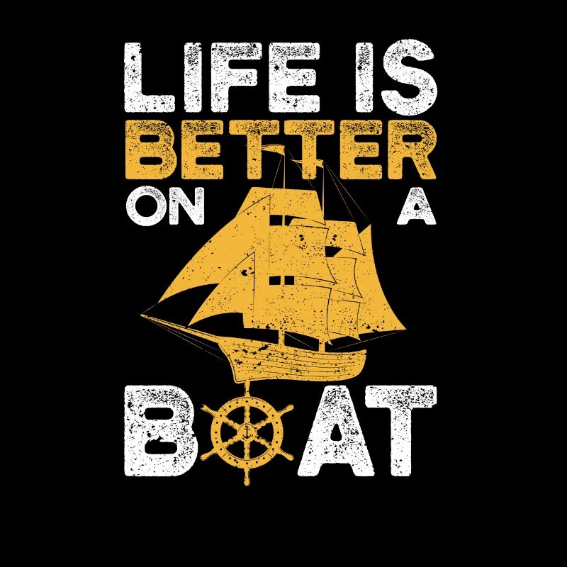 Das Leben ist besser auf einem Boot Oldtimer-Boot