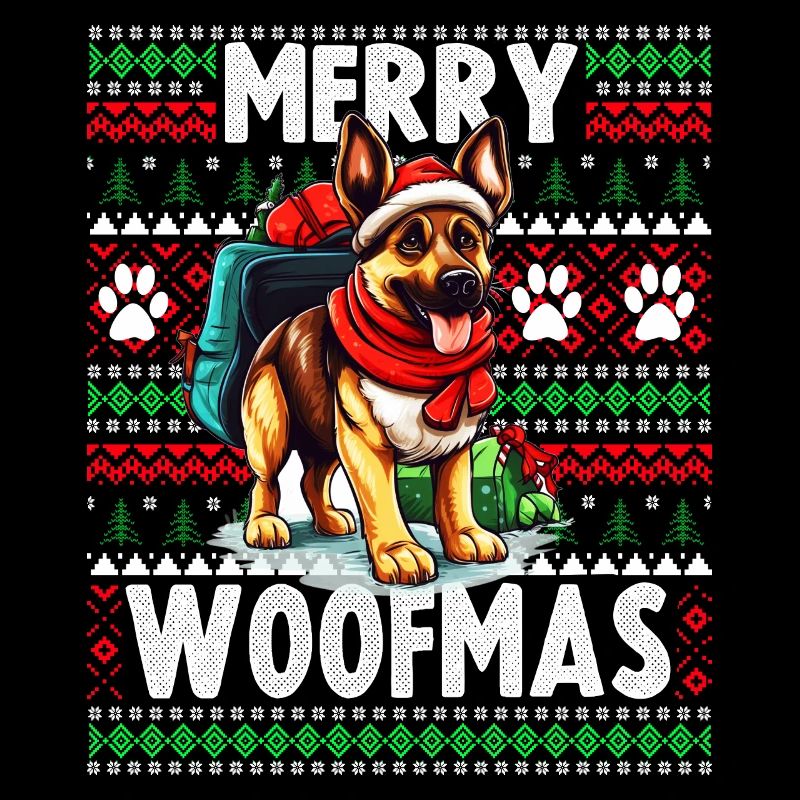 Dog Lover Christmas - Hässlicher Weihnachtspullover Germa