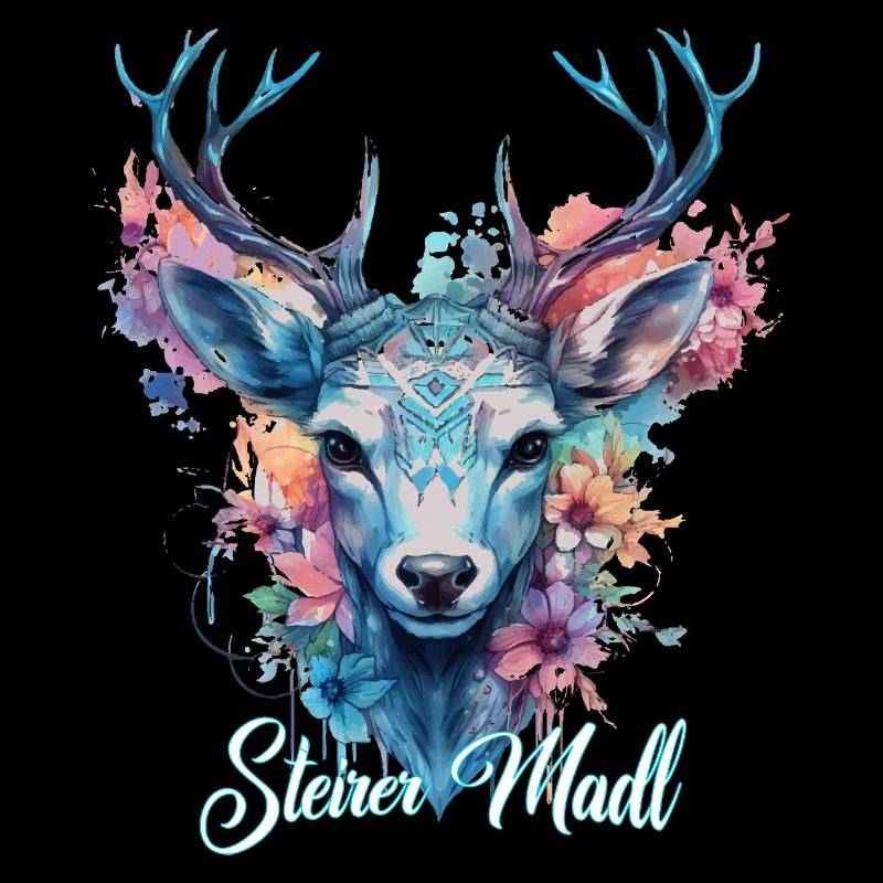 Fille de Styrie avec cerf Styria Design