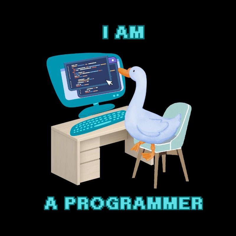 Un canard programmeur, un design amusant pour les programmeurs