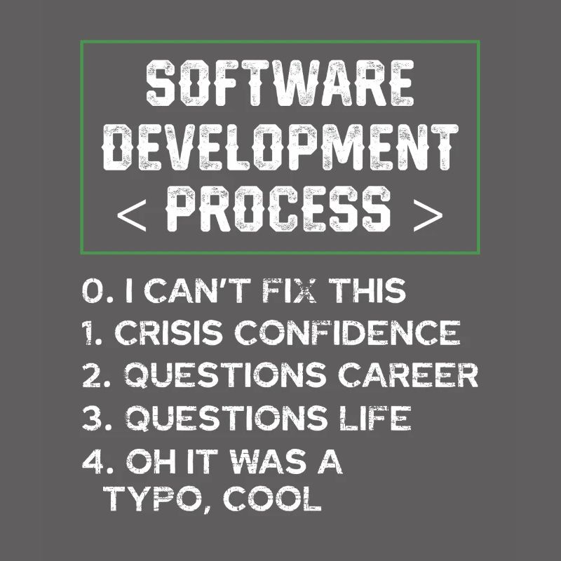 Softwareentwicklungsprozess Humor Programmierer