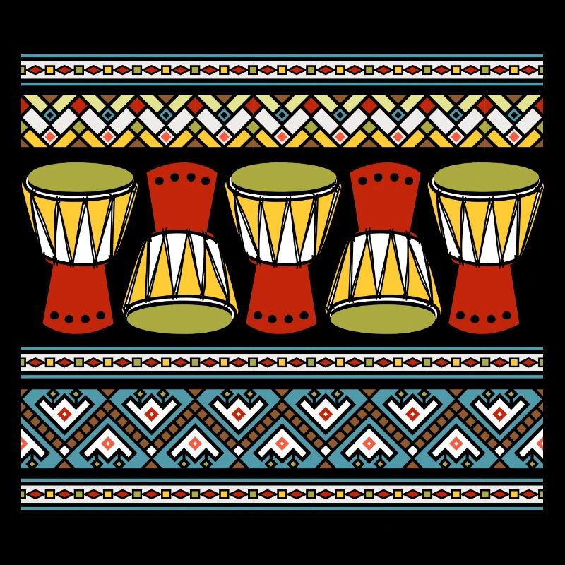 African Instrument Retro Djembe & Dunun