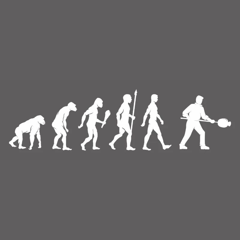 Lustige Glasbläser Evolution Glaser Geschenkidee