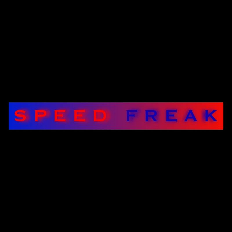 Speed Freak with blue red background