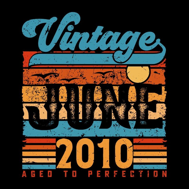 Juni 2010, Vintage-Jubiläumsgeschenk Juni 2010.