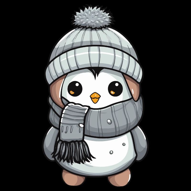 Pinguin Winter Tier Niedlich Comic