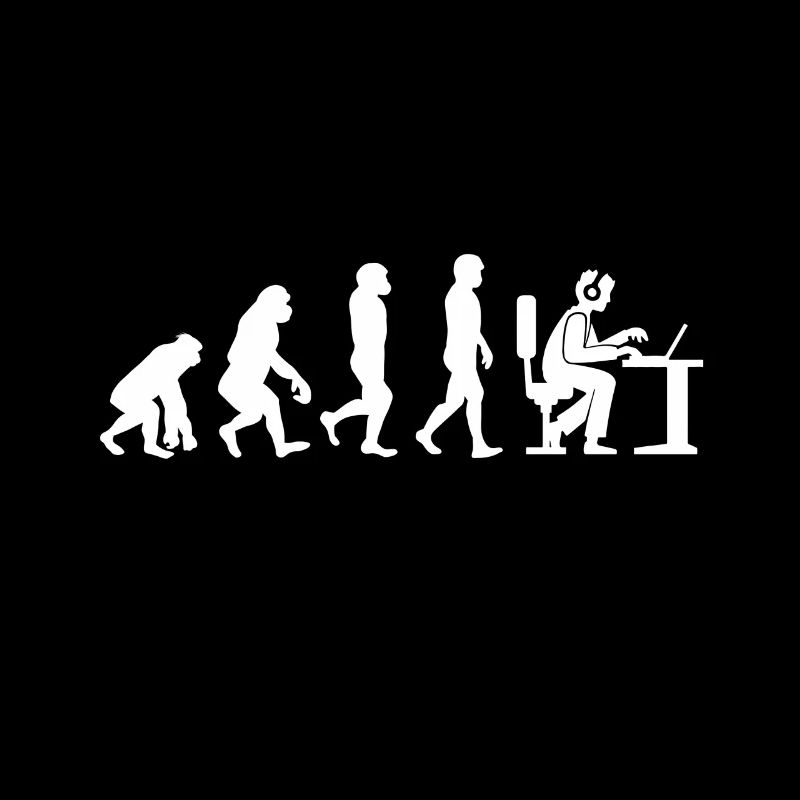 Evolution Gamer Nerd joueur jeux vidéo