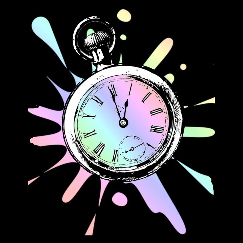 Uhr - farbenfroh / Geschenkidee