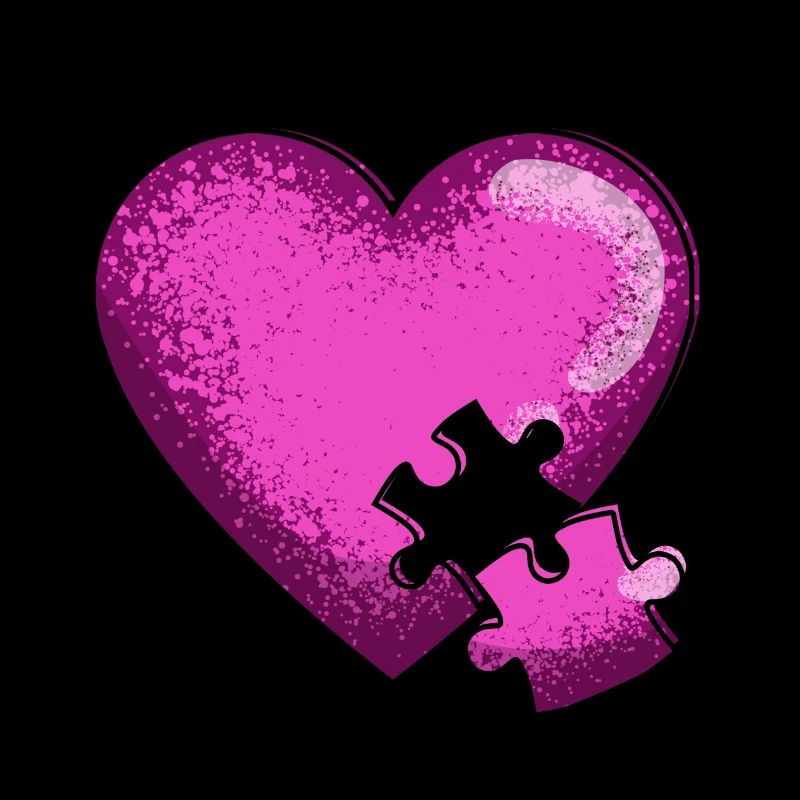 Herz-Puzzle-Liebe, die Sie süßes Geschenk lieben