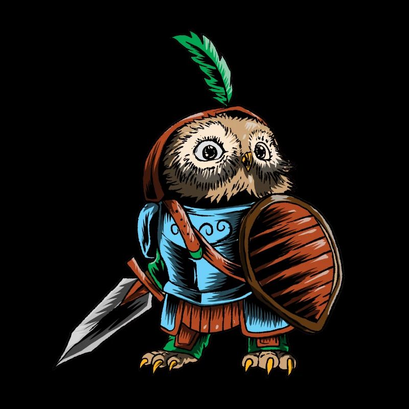 Chevalier Hibou Guerrier Cavalier Cavalier Noble Épée Cadeau