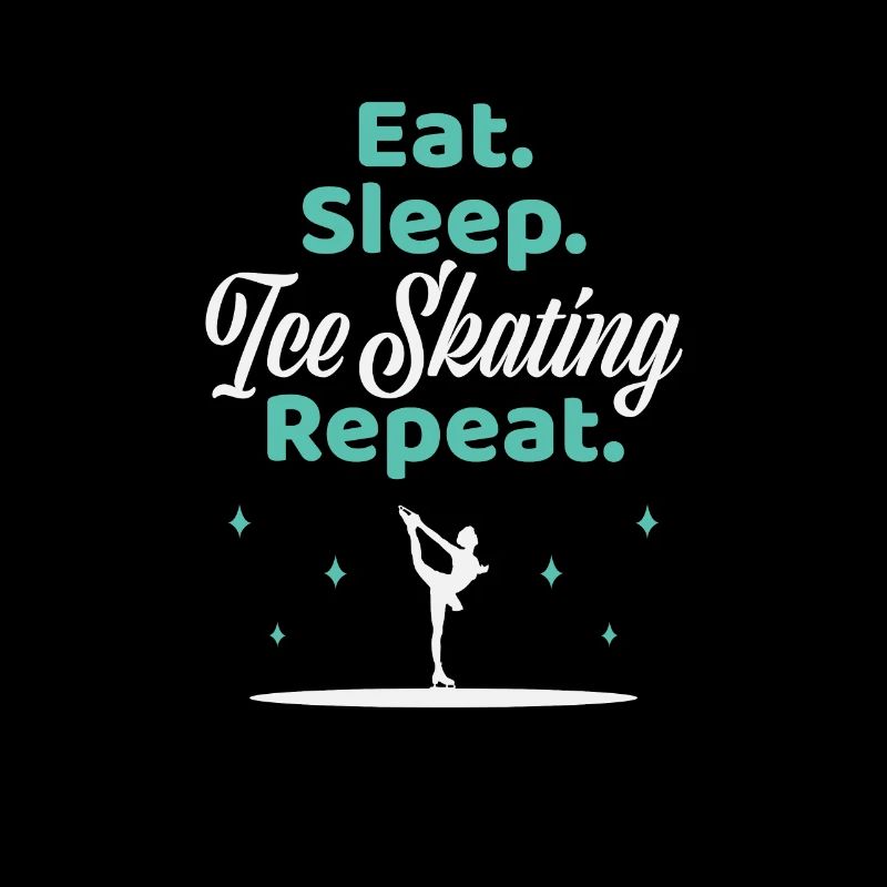 Eat Sleep Ice Skating Repeat Eiskunstlauf Geschenk