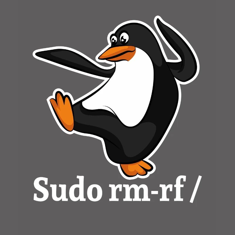 Tux Linux Pingouin Sudo Rm Rf | Computerfreak Hack