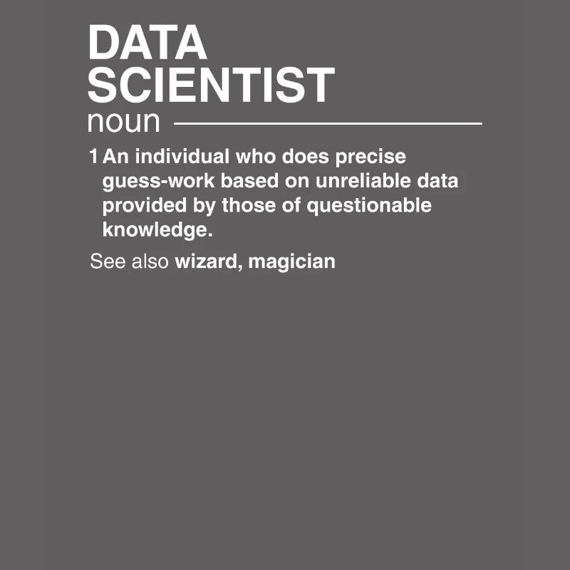 Funny data scientist definition data analyst