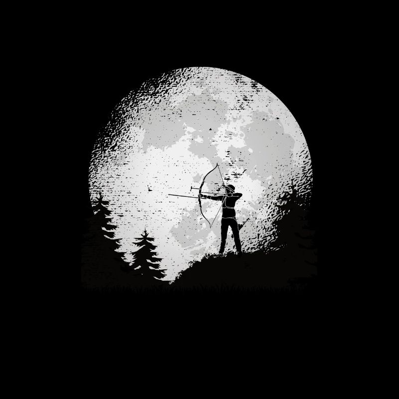 Bogenschießen Bogenschiessen Bogenschützen Mond