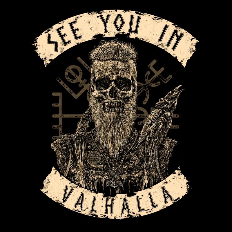 Rendez-vous à Valhalla Viking King Ravens Vegvisir