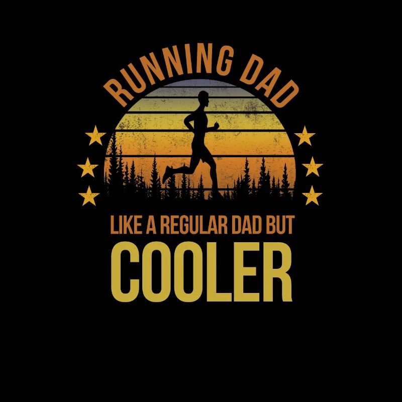 Funny Running Dad Cool Run Runner Fan Fathers Day