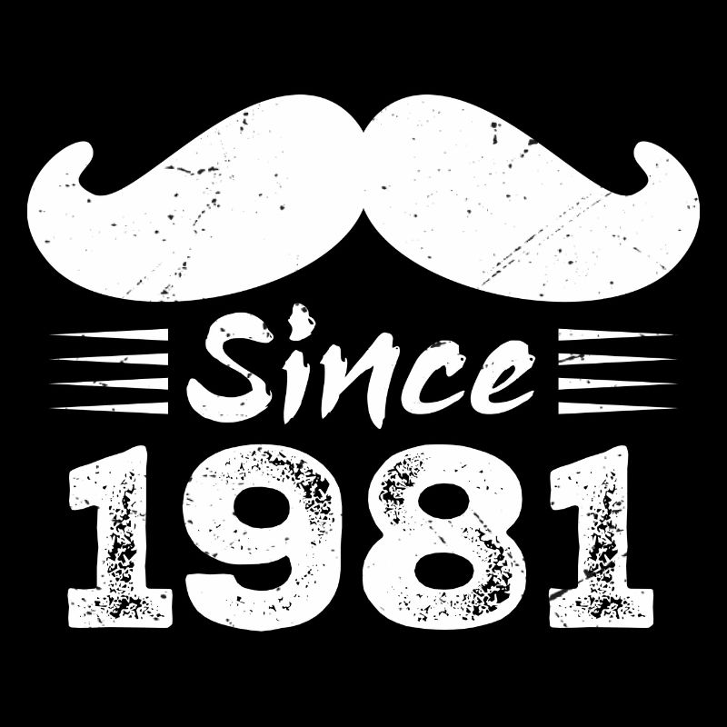 Geschenk zum 43. Geburtstag - Vintage 1981 Schnurrbart
