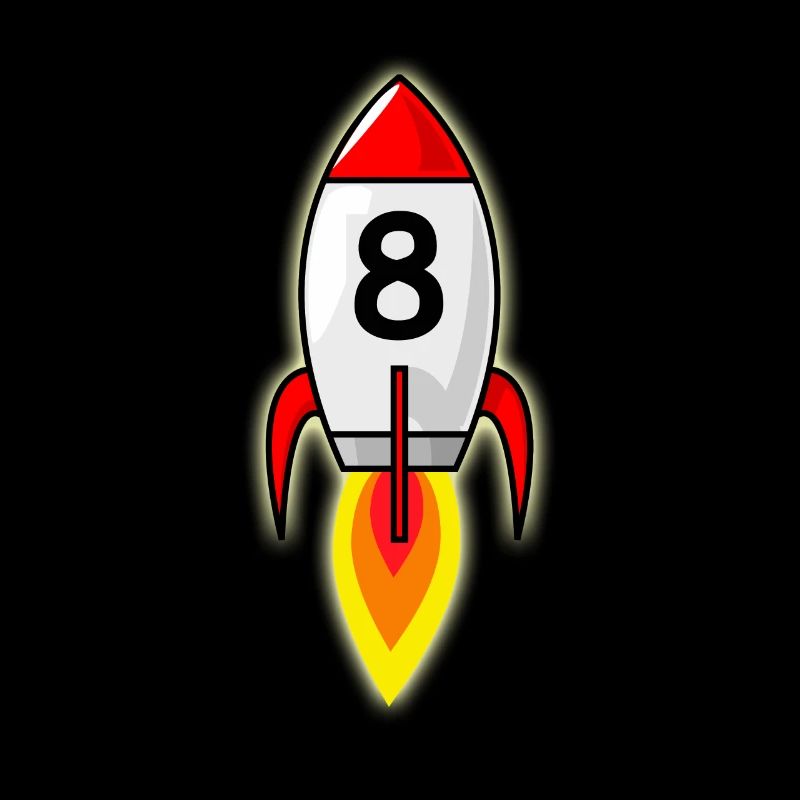 Rakete Junge 8. Geburtstag Mädchen Geschenk