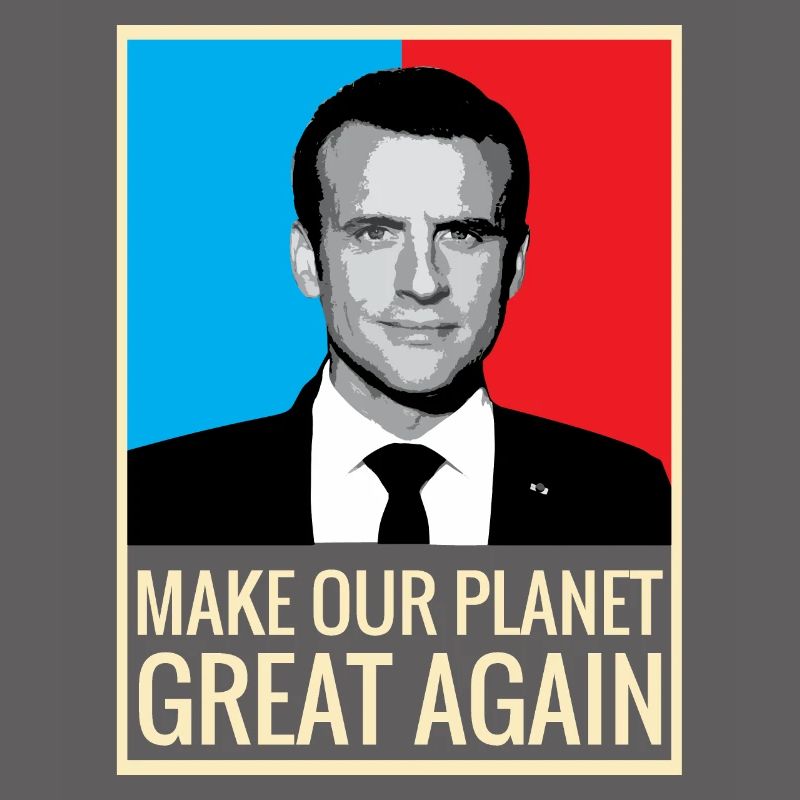 Make our planet great again macron retro support