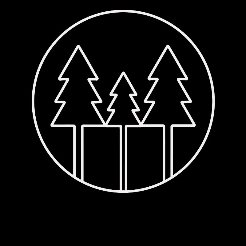 Three trees in a circle