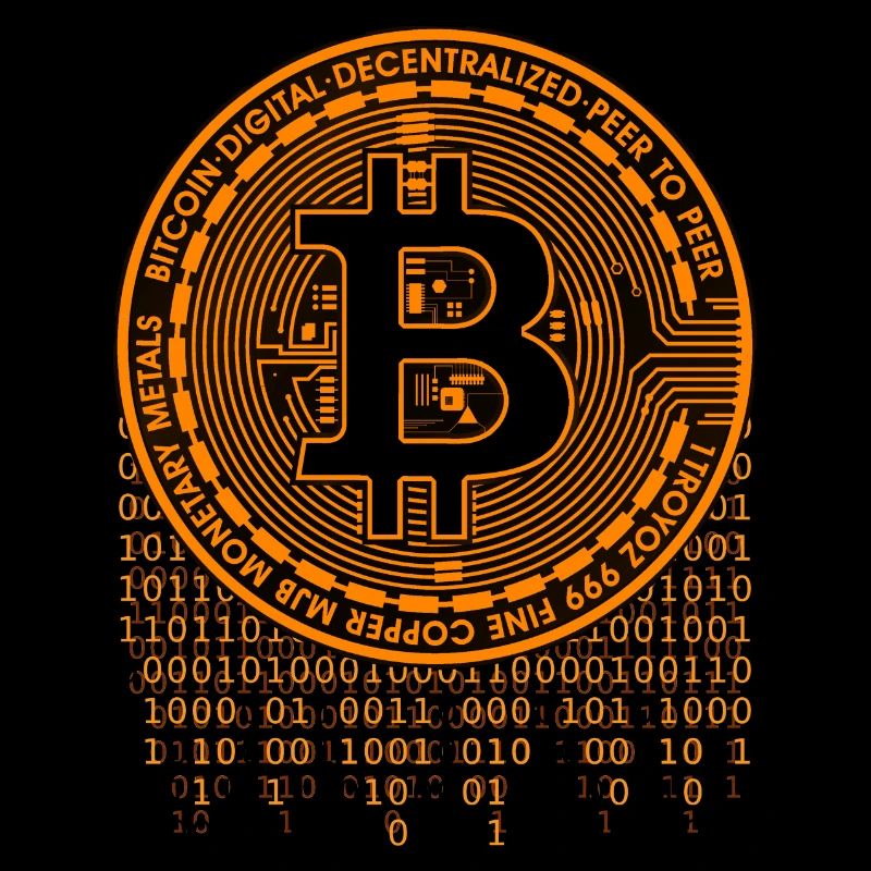 Bitcoin Logo Binärcode
