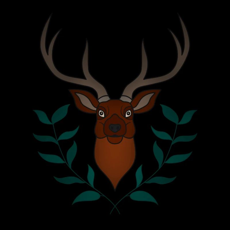 Rothirsch Geweih mit Hirschgeweih