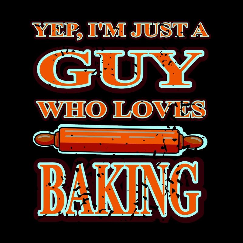 Yep I'm Just A GUY Who Loves Baking Cool Retro