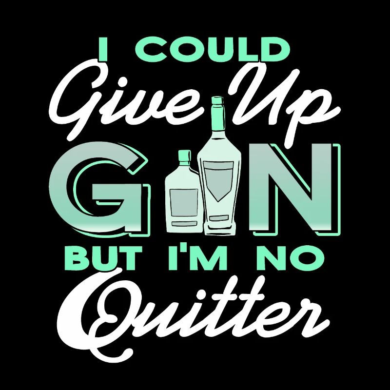 Je pourrais abandonner le gin mais je ne quitte pas Retro Funny