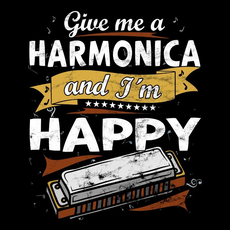 Funny vintage harmonica instrument