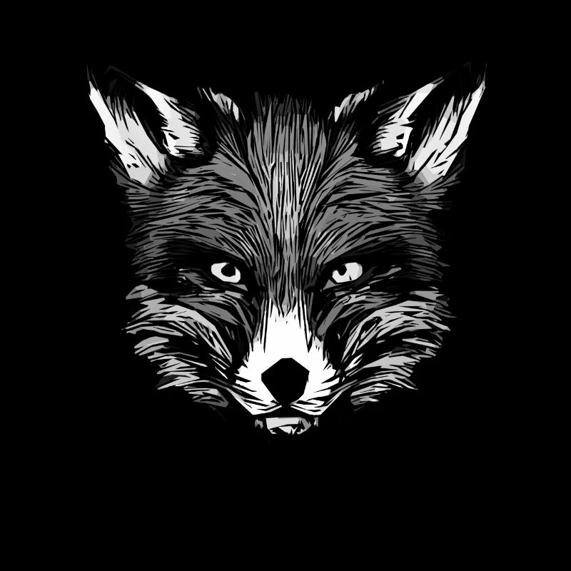 Conception d’animaux forestiers de renards parsemés de têtes d’animaux