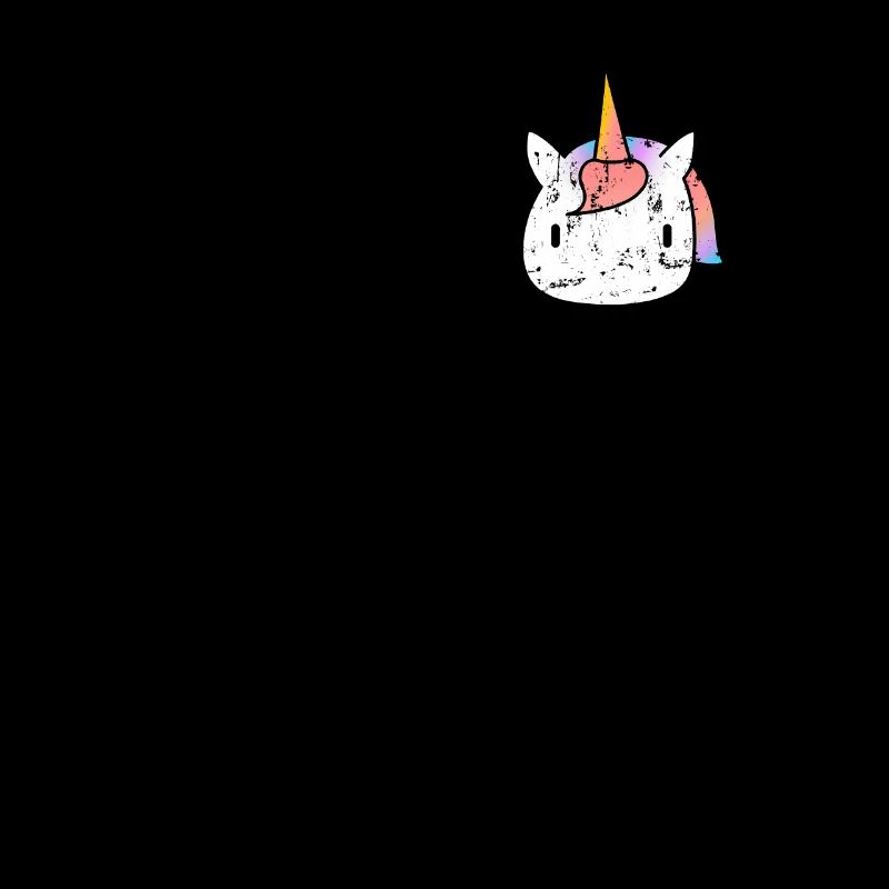 Einhorn Kopf in Regenbogenfarben Pocket Grunge