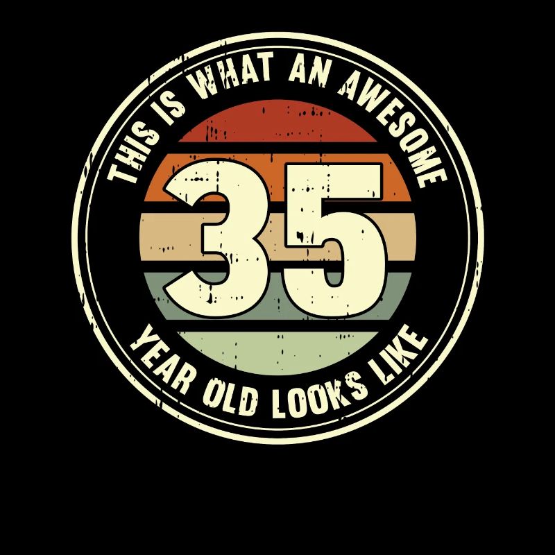 35. Geburtstag so sieht man mit 35 Retro Geschenk