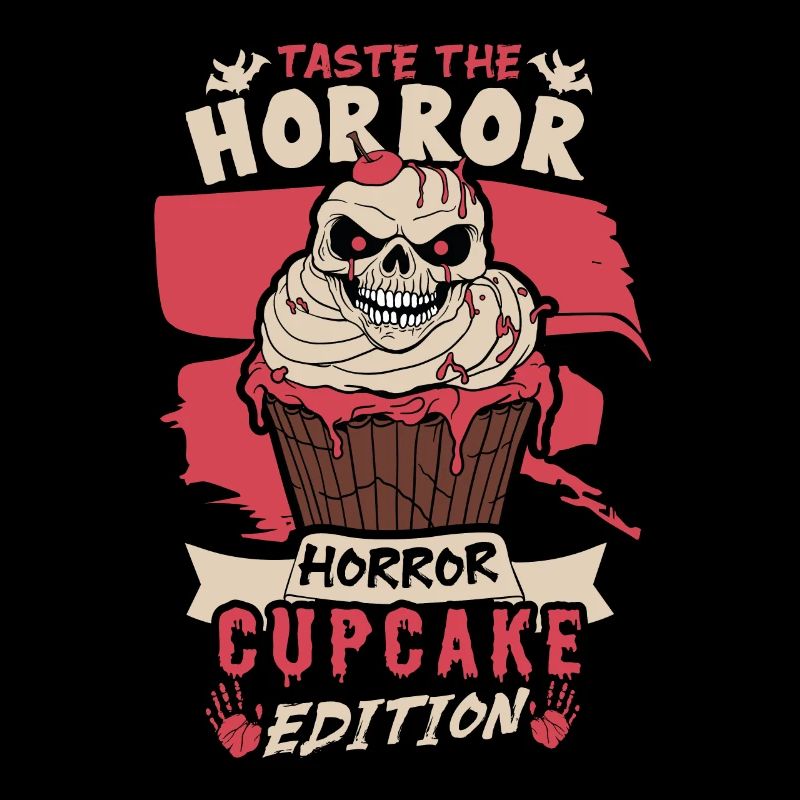 Terrifying Halloween horror cupcake monster
