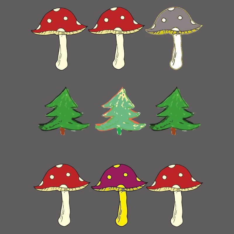 Toadstools and forest