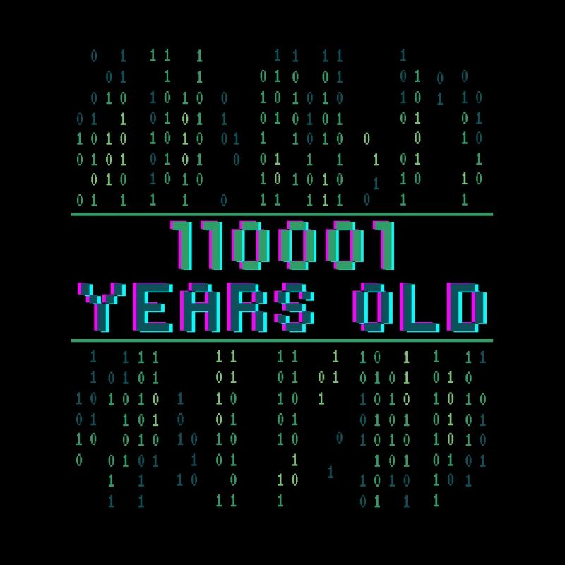 49. Geburtstag 49 Jahre alt Binärcode Informatik
